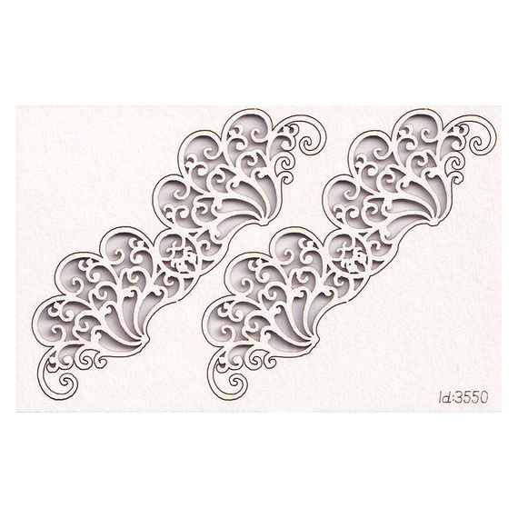 Chipboard Die Cut Doily Lace - Lace borders 02 - lace borders 02 - Scrapiniec