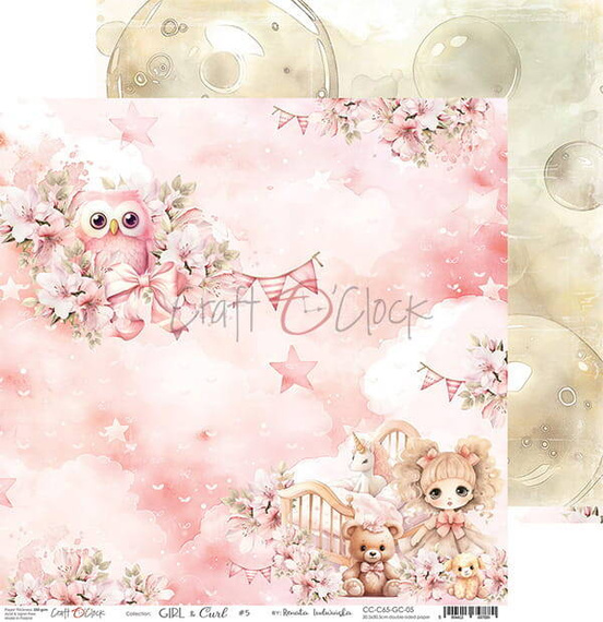 Scrapbooking Craft Papier Set 15x15 - Craft o'clock - Girl & Curl