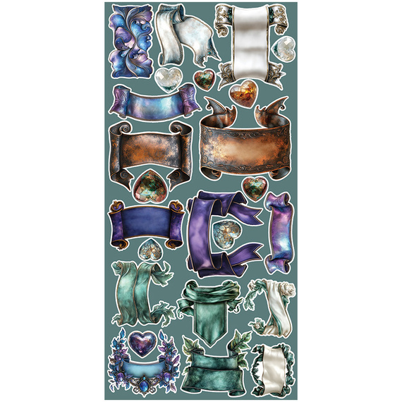 Time scrapbooking accessories set - Craft o'clock - Plum & Caramel - MIX