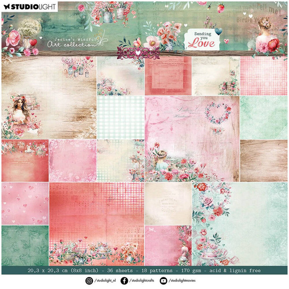 Scrapbooking Craft Papier Set for scrapbooking 20x20 - StudioLight - Sending You Love
