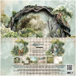 Set of 30x30 scrapbooking papers - Alchemy of Art - Friends of the Forest