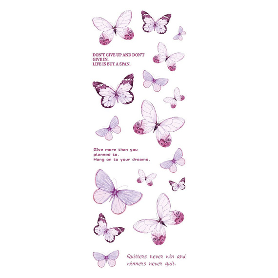 Stickers foil - Colorful butterflies