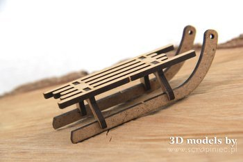 Chipboard - Tiny Wooden Sleigh HDF
