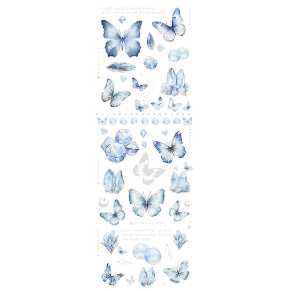 Stickers foil - Blue butterflies