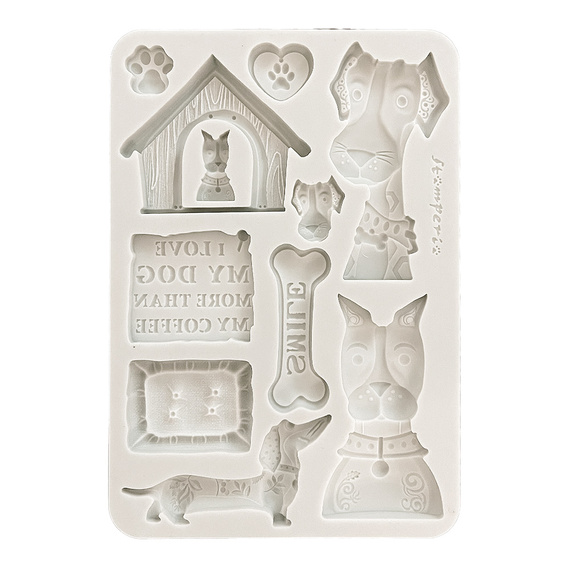 Silicone mold - Furry Friends I Love My Dog - Stamperia
