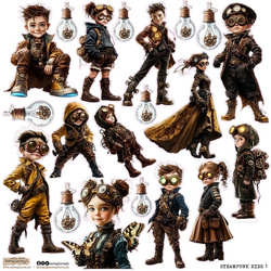 Stickers paper - ScrapLove - Steampunk Kids 1