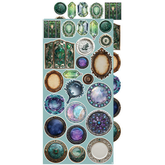 Time scrapbooking accessories set - Craft o'clock - Plum & Caramel - MIX