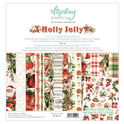 Set of scrapbooking papers 30x30 - Mintay - Holly Jolly