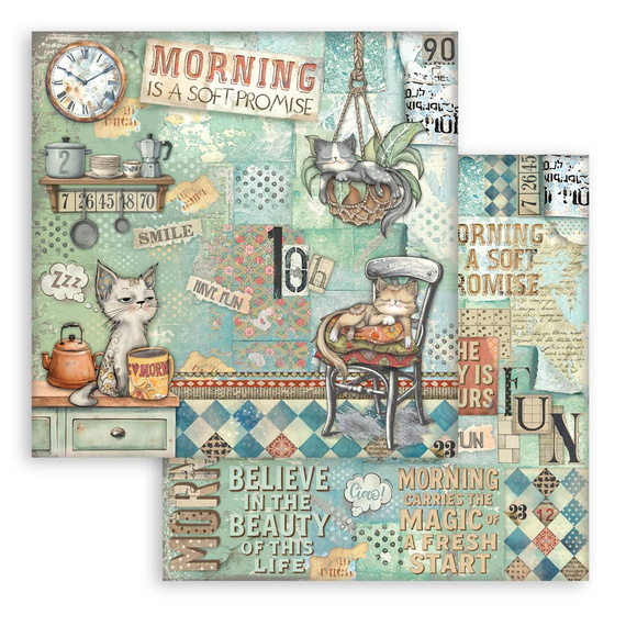 Set of scrapbooking papers 30x30 - Furry Friends - Stamperia