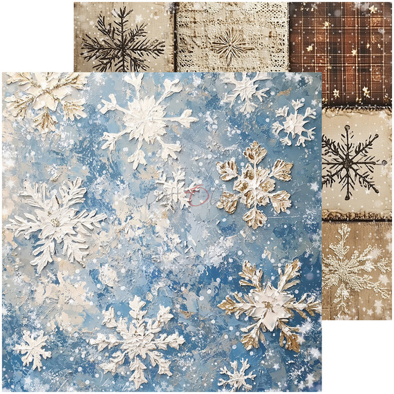 Set of scrapbooking papers 20x20 - Craft o'clock - Jolly Season mix