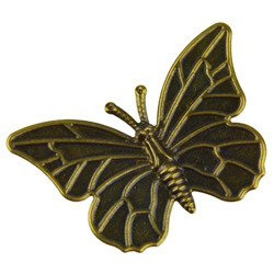 5 ANTIQUE BRONZE BUTTERFLY EMBELLISHMET