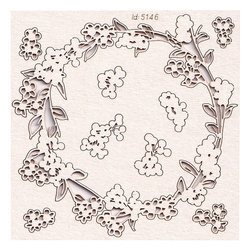 Chipboard - Small Wreath - Boho Love