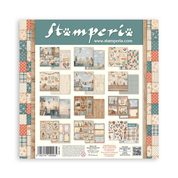 Set of scrapbooking papers 30x30 - Family - Stamperia