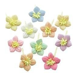 MIXED PASTEL COTTON STEM MULBERRY PAPER FLOWERS - SET C
