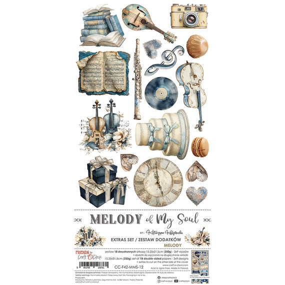 Scrapbooking accessories set -  Craft o'clock - Melody of My Soul - Melody