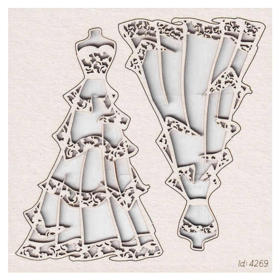 Chipboard - The one - wedding dress 2 pcs