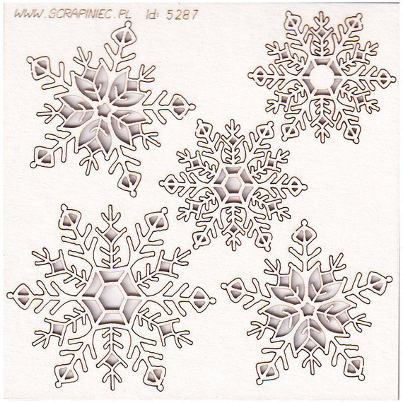 Chipboard - Flowers of Winter - Snowflakes