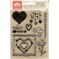 Transparent stamp - Family hearts - Stamperia