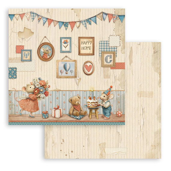 Scrapbooking Craft Papier Set 20x20 - Stamperia - Family 
