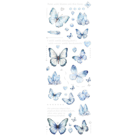 Stickers foil - Blue butterflies