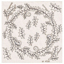 Chipboard - Holly Jolly - small wreath