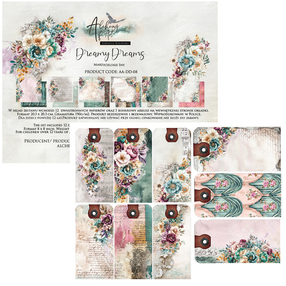 Set of 20x20 papers - Alchemy of Art - Dreamy Dreams