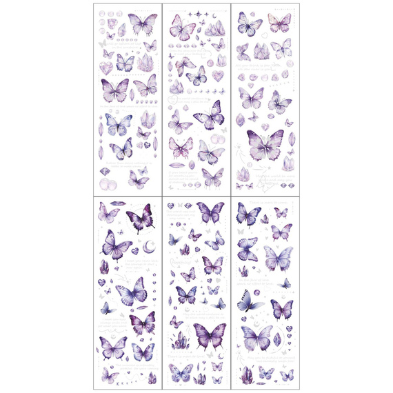 Stickers foil - Purple butterflies