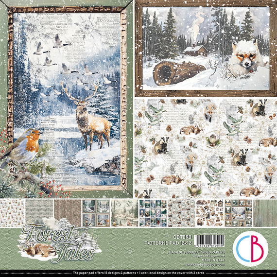 30x30cm paper set - Paterns Pad - Ciao Bella - Forest Tales