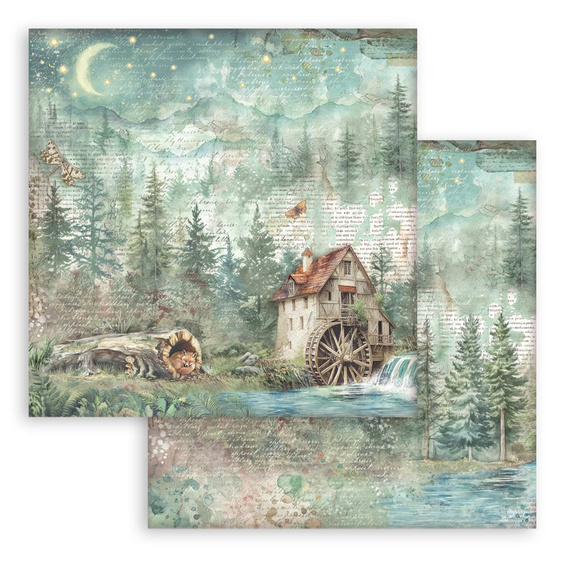 Scrapbooking Craft Papier Set 20x20 - Stamperia - Herbarium Silvae