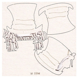 Chipboard -hats - What's the Hatter - Alice in Wonderland