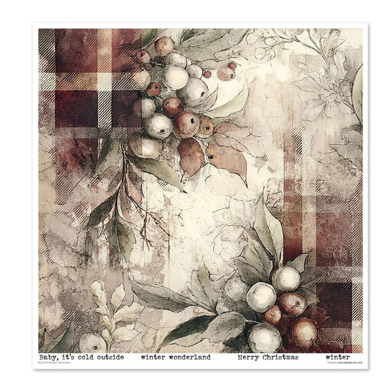 Set of scrapbooking papers 30x30 - Winter's Tale in blue