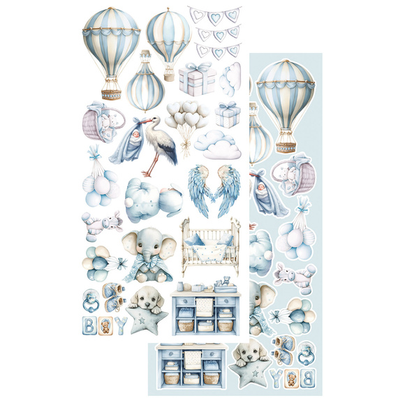 Set of 15x30 scrapbooking papers - Alchemy of Art - The Baby Boy