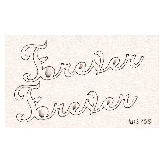 Chipboard Lettering Forever - 2 pcs