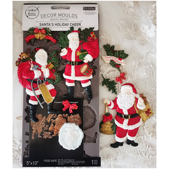 Silicone mold - Prima - Santa's Holiday Cheer Santa Claus