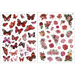 Stickers foil - Red butterflies