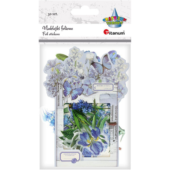 Stickers foil - Lilac flowers and labels