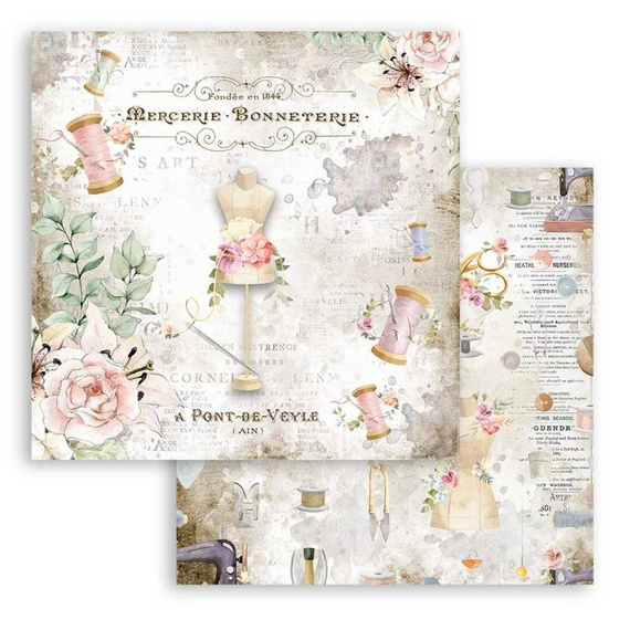 Scrapbooking Craft Papier Set for scrapbooking 30x30 - Stamperia - Romantic Threads