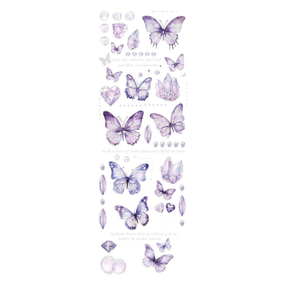 Stickers foil - Purple butterflies