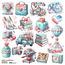 Stickers - ScrapLove - Retro Valentines 1