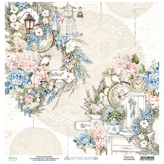 Scrapbooking paper 30x30 - Mintay - Cottage Heart 03