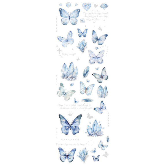 Stickers foil - Blue butterflies