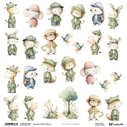 Scrapbooking Paper - ScrapAndMe - Animals 1 - Die-Cut Sheet - 30x30 cm