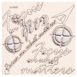 Chipboard lettering Focus on the GOOD; Focus on What Matters