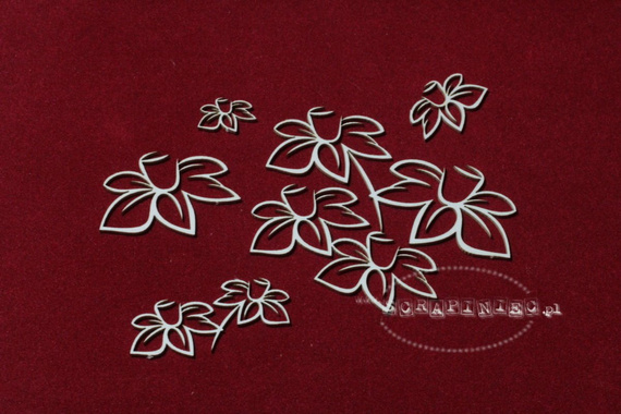 Chipboard Daffodil petals - (23 pcs) 