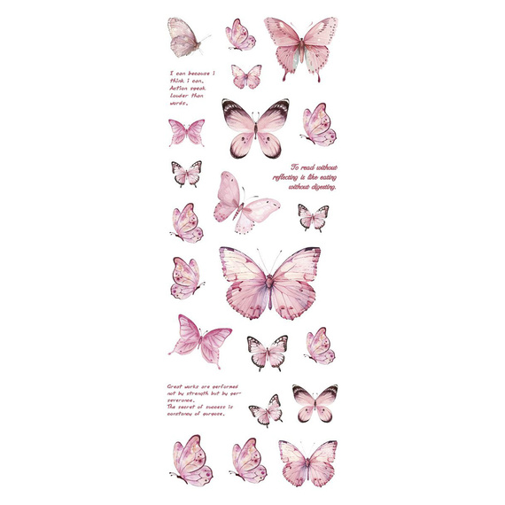 Stickers foil - Pink butterflies