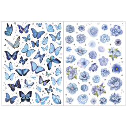 Stickers foil - Blue butterflies