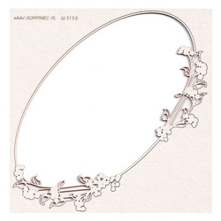 Chipboard - Oval Frame - Boho Love 