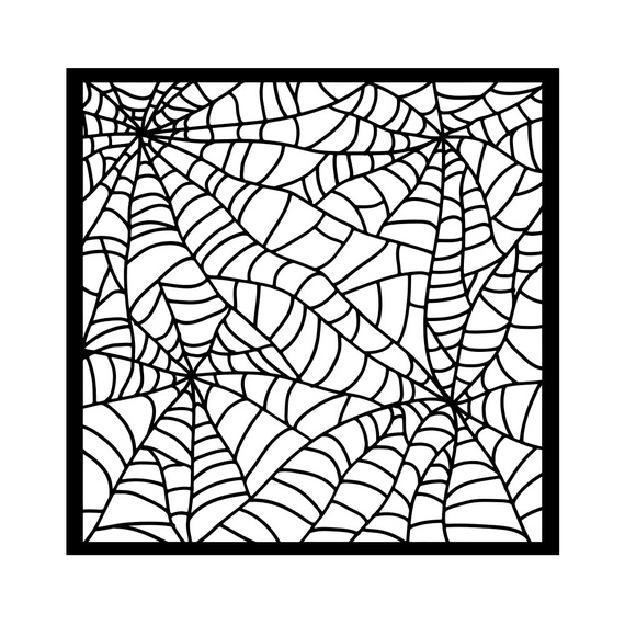 3D Mixed Media Stencil 18x18 cm - Whispering Woods spider web - Stamperia 