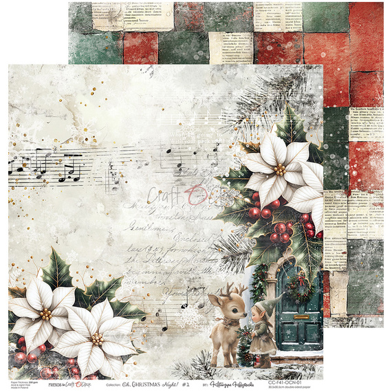 Set of scrapbooking papers 30x30 - Craft o'clock -  Oh Christmas Night
