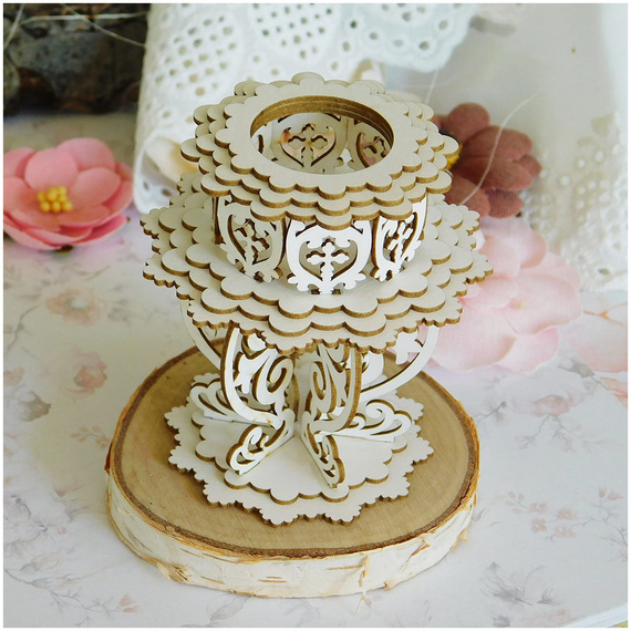 Chipboard - 3D Baptismal Font for Exploding Box - Kreatywna Pracownia
